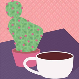 Кофе и кактус