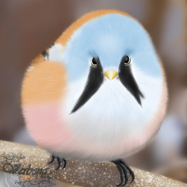 Усатая синица