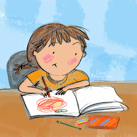 Маша рисует