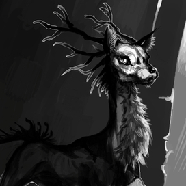 Эскиз монохромный