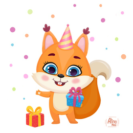 Детский персонаж белочка 