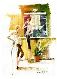 Две девицы под окном