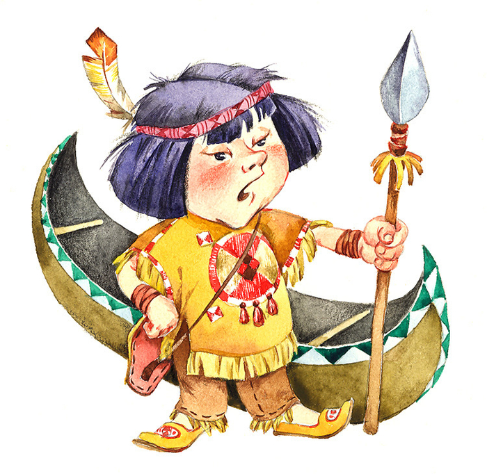 Иллюстрация к сказке "Белый ёжик"