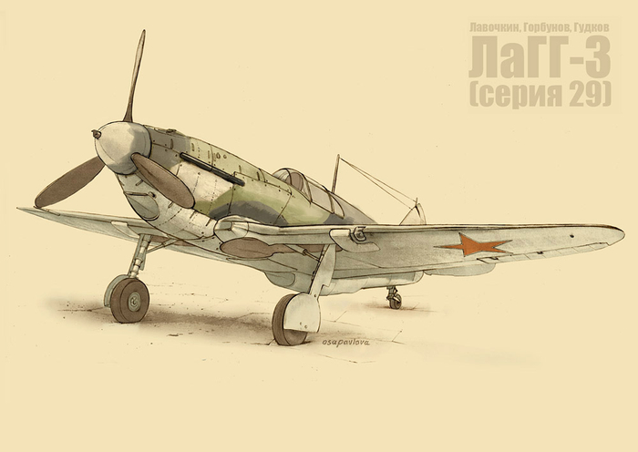 К 23 февраля. Советский истребитель Лагг-3