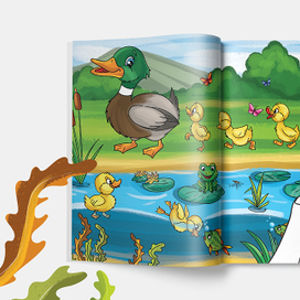 Серия иллюстраций для книжки «Мамы и малыши»