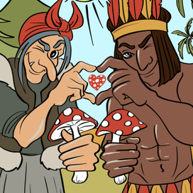 Комикс "Баба Яга и НЛО"