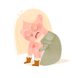 Девочка плачет