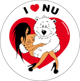 Наклейка "I love nu"