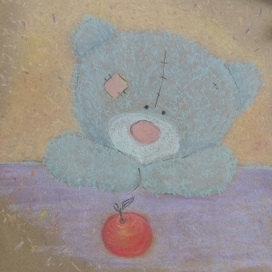 Мишка Тедди и яблоко