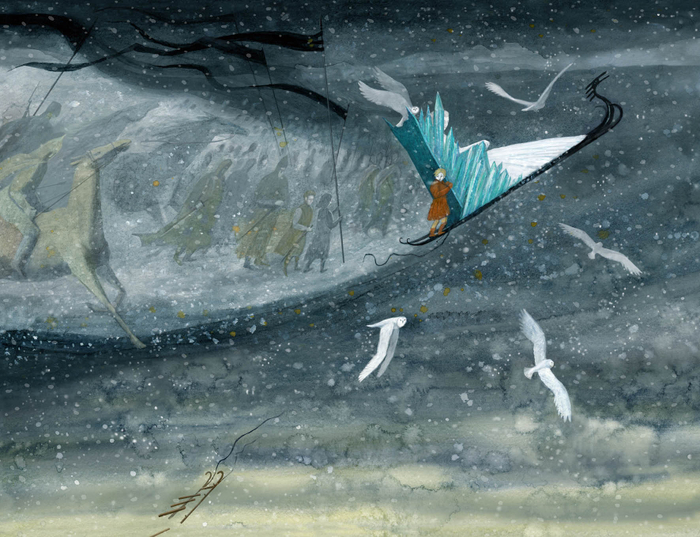 Иллюстрация к сказке Х. К. Андерсена "Снежная королева"