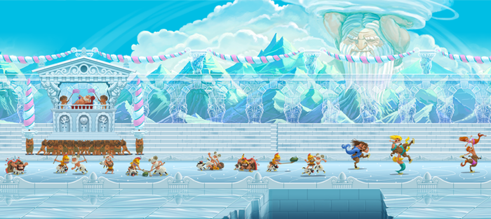 Зимняя локация для игры Sheep happens