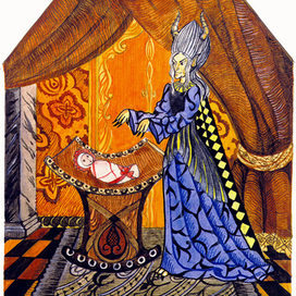 Злая колдунья иллюстрация к Спящей красавице