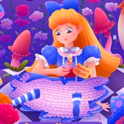 Обложка для книги "Алиса в стране чудес"