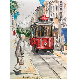 Трамвай в Стамбуле.