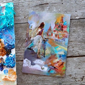 Набор открыток Бирюзовый и рыжий