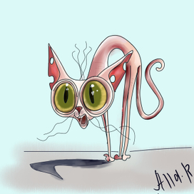 Мультяшный кот в векторе