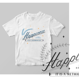 Векторный принт на футболке леттеринг