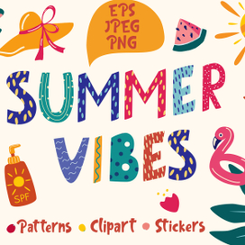 Летнее Настроение Векторная Иллюстрация