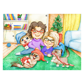 Портрет с котиками