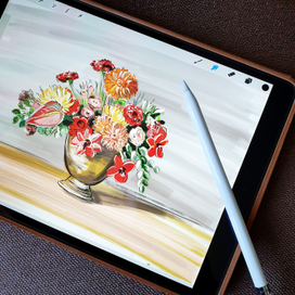 Эскиз цветочной композиции