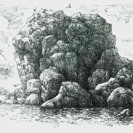 Скала в море близ Судака