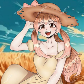 Арт Девушка в поле