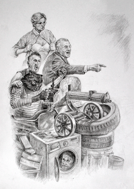 Подлецы и негодяи ! Они идут нас арестовывать !