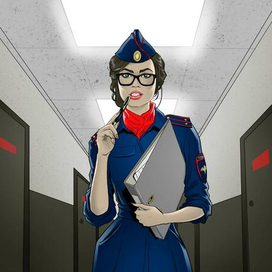 девушка в полиции