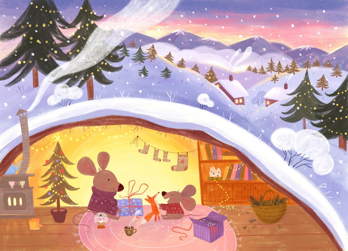 Открытка новогодняя 