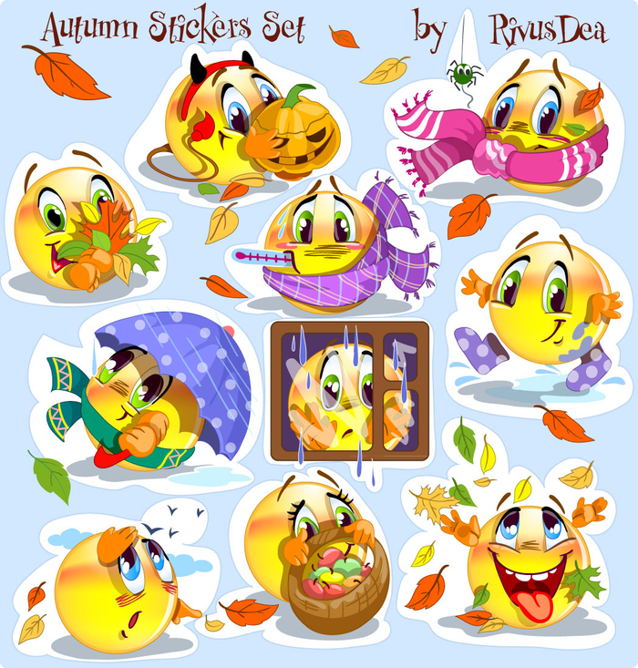 Сет стикеров для фейсбук