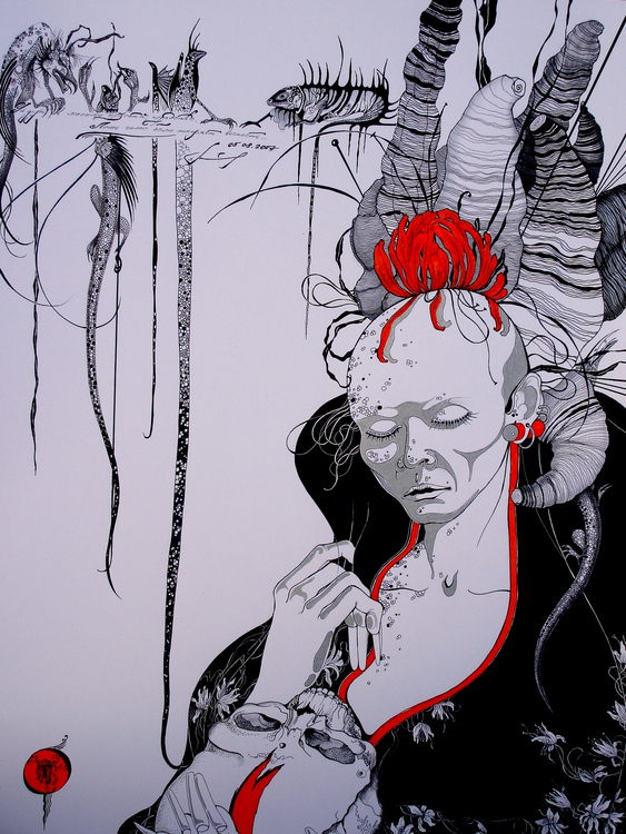 "Старая гейша"портрет Anna-Varney