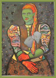 Дама в красных перчатках