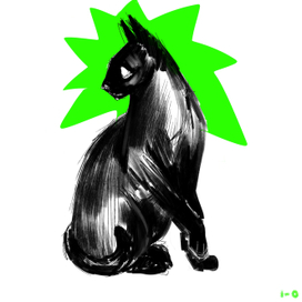 звездно-зеленый кот
