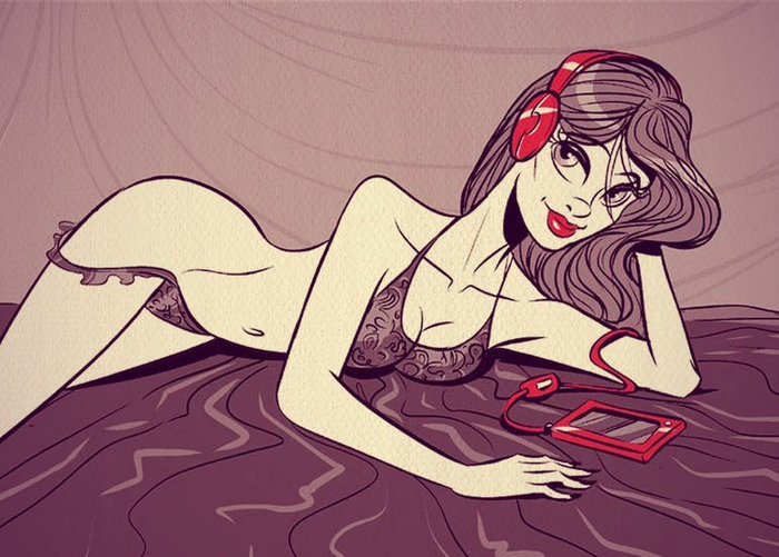 Девушка с плеером