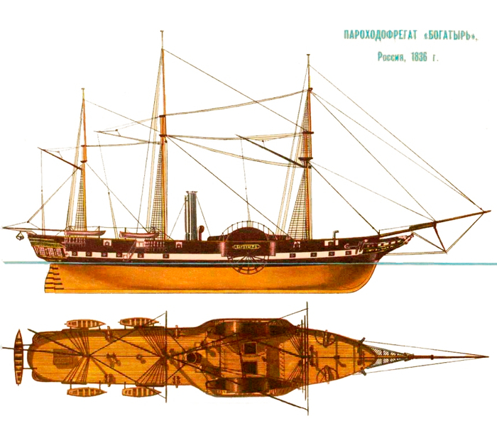 Пароходофрегат " Богатырь"