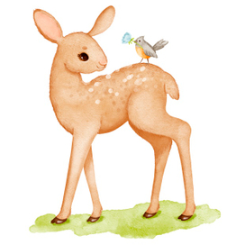 Лесные звери. Олененок