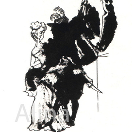 Тайное свидание.. монотипия