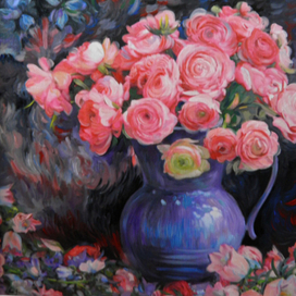 розы в спальне