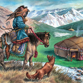 Соколиная охота. Возвращение охотника домой