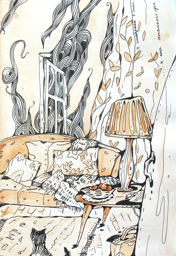 Здесь Она живет.. с Черным котом... И слушает сказки из ветра