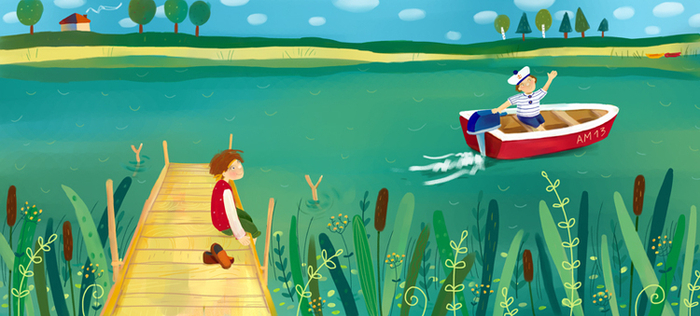 Детская книга про пруд. Мостки.