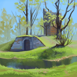 Пейзаж с руинами