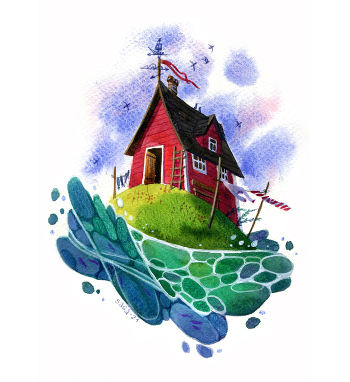 Иллюстрация из серии "Острова в океане"