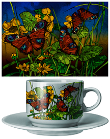 картинка и чашка с бабочками