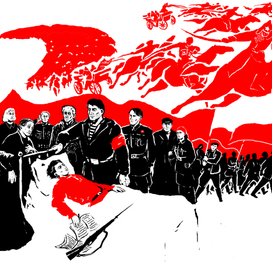 Иллюстрация ко 9й главе 2й части романа "Как закалялась сталь"