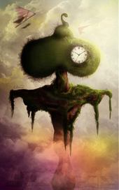 дерево с часами