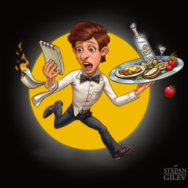 Официант в "запаре"