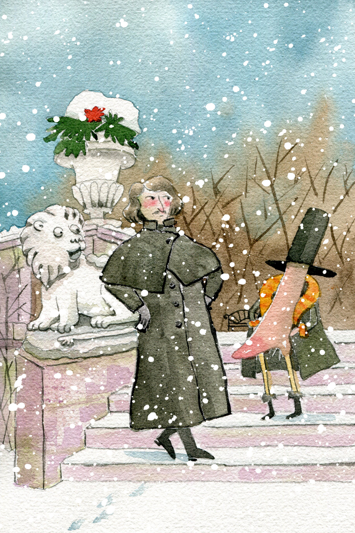 Николай Гоголь и Нос в Павловском парке