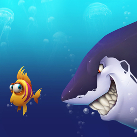 Акула и рыбка