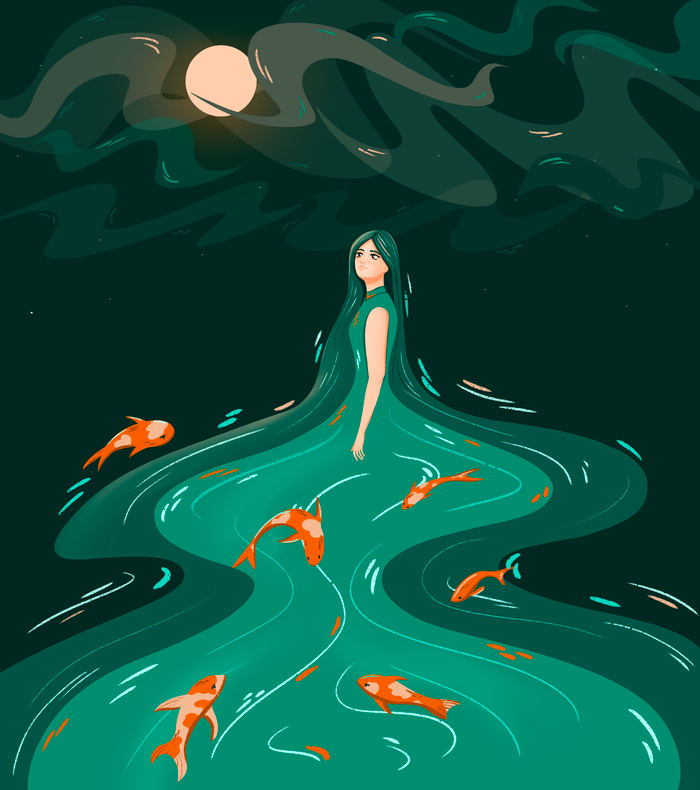 Плакат - Лунная река